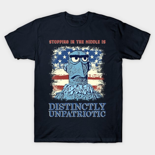 Distinctly Unpatriotic T-Shirt by onarolltees